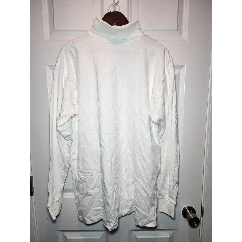 Vintage 80s Northwest Passage White Turtleneck Long Sleeve Shirt Made in USA XL
